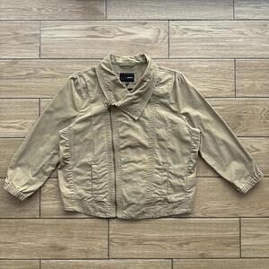 Y2K Hurley Zip Up Womens Skater Beige 00s Jacket